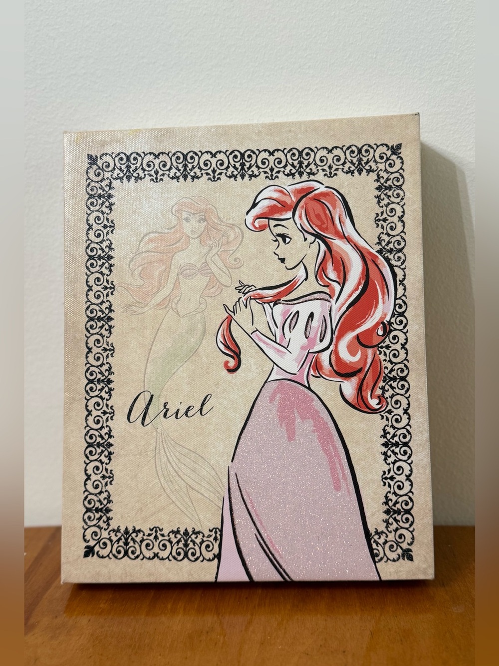 Disney Princess Ariel Little Mermaid Artissimo Canvas Wall Art